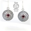 Silver  Earrings with Garnets & Granulate SH.jpg