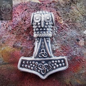 Mjölnir-Młot Thora 3cm Reko, wyspa Oland srebrny wisior