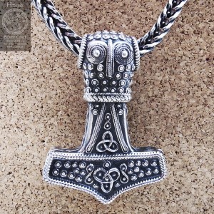 Mjölnir-Młot Thora 4,3cm Reko, wyspa Oland srebrny łańcuch 4mm
