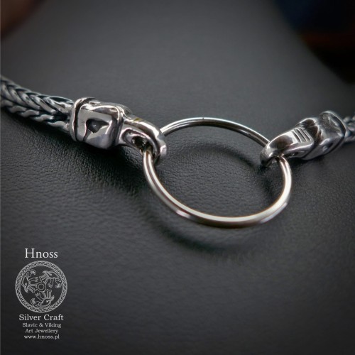 Silver Chain with Hugin i Munin Ravens Heads SH1.jpg