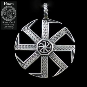Kolovrat srebrny amulet wisior II