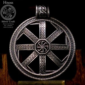 Kolovrat srebrny amulet wisior I