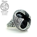 Viking Ball Amulet Necklace & Ring with Onyx Stone Set by Hnoss Silver Craft