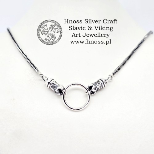 Silver Chain Fox Tail with Svantevit Heads by Hnoss Silver Craft