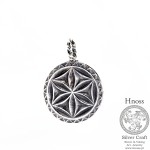 Rozeta srebrny amulet wisior Perun
