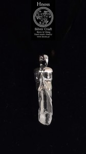 Wolin Svantevit srebrny amulet wisior z Kryształem Górskim