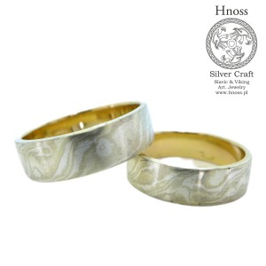 Mokume Gane obrączki ślubne III