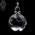 Mountain Crystal 18mm Ball Amulet Pendant by Hnoss Silver Craft