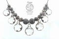 Mountain Crystal  Viking Ball's Amulet Necklace By Hnoss Silver Craft