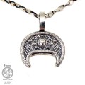 Lunula srebrny amulet naszyjnik 2cm Rolo Hnoss Silver Craft
