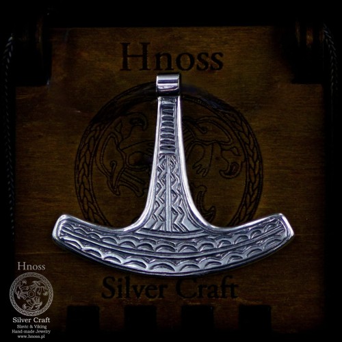 Młot Thora UKKO srebrny amulet wisior z Hnoss Silver Craft