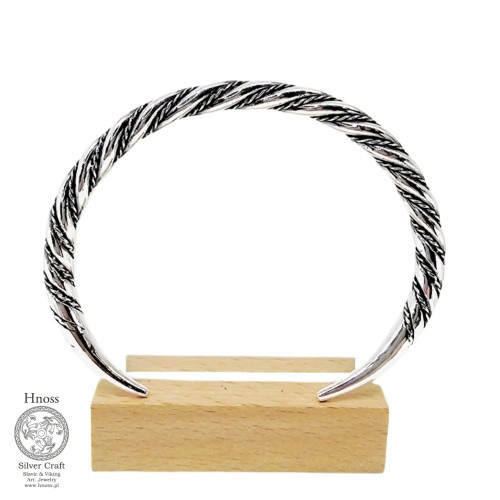 Lunula srebrny amulet bransoleta igłowa 3 z Hnoss Silver Craft