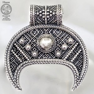 Lunula srebrny amulet wisior 3cm