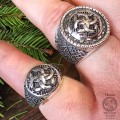 Zestaw amuletów słowiańskich Swadziebnik  Pierścień i sygnet zaręczynowy z Hnoss Silver Craft