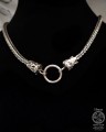 Srebrny łańcuch Lisi Ogon 4 mm z głowami Świętowida z Wolina z Hnoss Silver Craft
