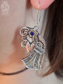 Srebrne kolczyki Kruki Hugin I Munin z Lapis Lazuli z Hnoss Silver Craft