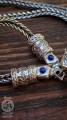 Srebrny Łańcuch Lisi Ogon z głowami kruków I lapis lazuli z Hnoss Silver Craft