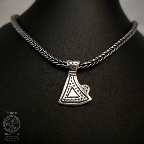 Srebrny Toporek Peruna Amulet Naszyjnik z Hnoss Silver Craft