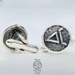 Weles srebrny amulet Spinki do mankietu