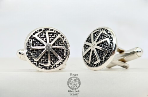 Srebrne spinki do mankietów kolovrat hnoss silver craft