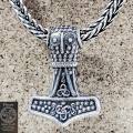 Mjölnir-Młot Thora 3cm Reko, wyspa Oland srebrny łańcuch grubość 4mm długość 60cm z Hnoss Silver Craft