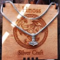 Mjölnir-Młot Thora 3cm Reko, wyspa Oland srebrny łańcuch grubość 4mm długość 60cm z Hnoss Silver Craft