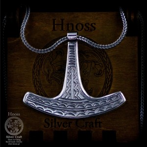 Młot Thora UKKO srebrny amulet naszyjnik