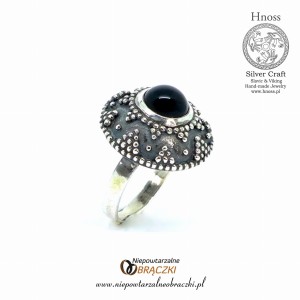 Pierścień Reko Wielkie Morawy IX/Xw. z Onyxem