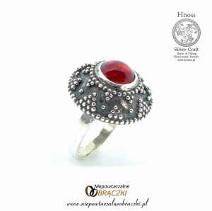 Pierścień Reko Wielkie Morawy IX/Xw. z Granatem