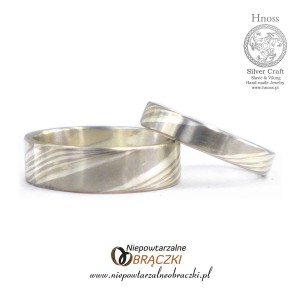 Mokume Gane obrączki ślubne II