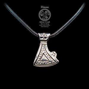 Topór Peruna I srebrny amulet naszyjnik