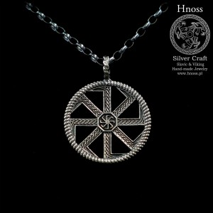 Kolovrat srebrny amulet naszyjnik III