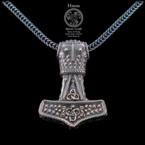 Mjölnir-Młot Thora 3cm Reko, wyspa Oland srebrny naszyjnik