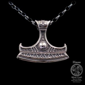 Topór Peruna II 3cm srebrny amulet naszyjnik Rolo