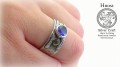 Silver & Golf Acraps Ring with gems by Hnoss Silver Craft