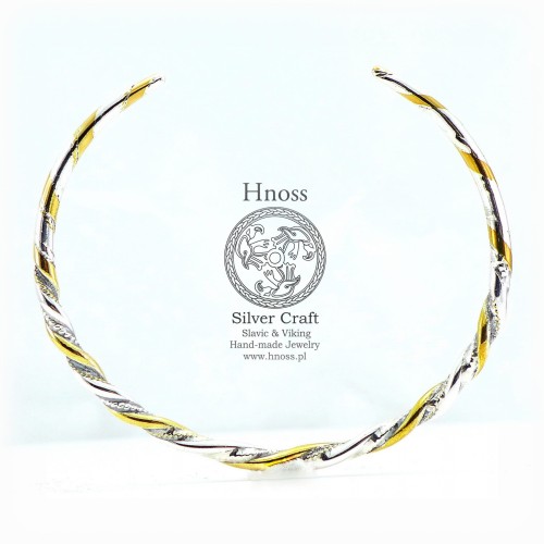 Silver & Brass Lunula Bracelet SH.jpg