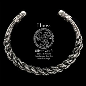 Svendborg Svantevit srebrna bransoleta pleciona