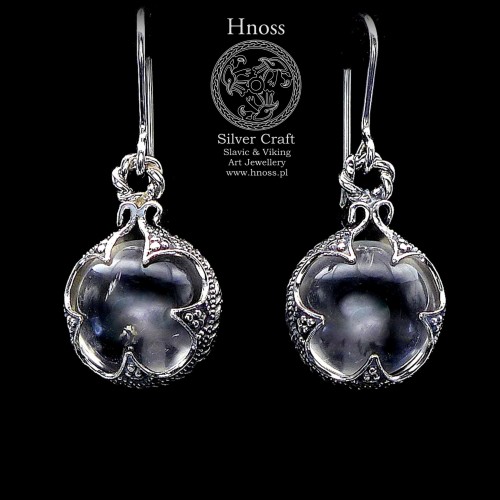 Viking Amulet Earrings - Crystal Mountain Ball with Silver Cover SH.jpg