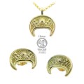 Gold Lunula Necklace & Earrings SET SH.jpg
