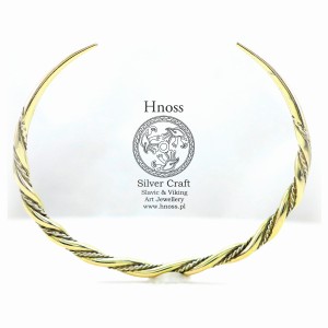 Lunula srebrno-złota bransoleta igłowa (2)