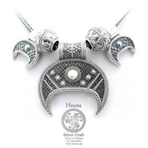 Lunula III srebrny amulet naszyjnik 