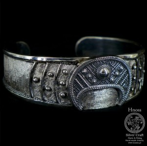 Lunula srebrny amulet Ręcznie robiona bransoleta